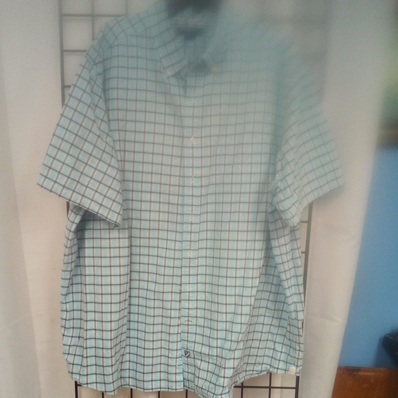 Daniel Cremieux Classics Men's 4XT Blue White Plaid Short Sleeve Button Up - Picture 3 of 7